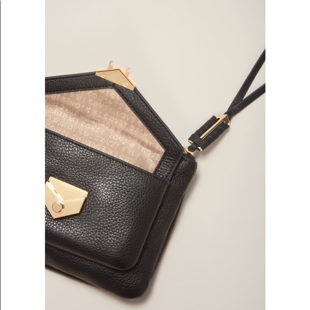 Stella & Dot | Retired Ultra Luxurious Covet Black Leather Crossbody Pur… - Picture 3 of 15